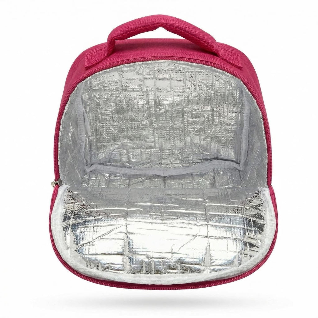 BILLIE Pink ruffled lunch bag with 'Lelli Kelly' branding.