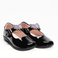 LELLI KELLY Luna Butterfly Black Patent Shoes