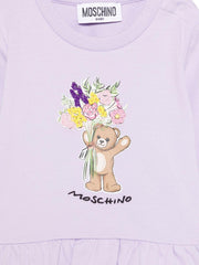 Baby MOSCHINO Lilac Sweatshirt Floral Detail