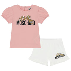 Baby Moschino T-Shirt Short Set Pink