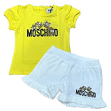 Baby Moschino T-Shirt Short Set Yellow