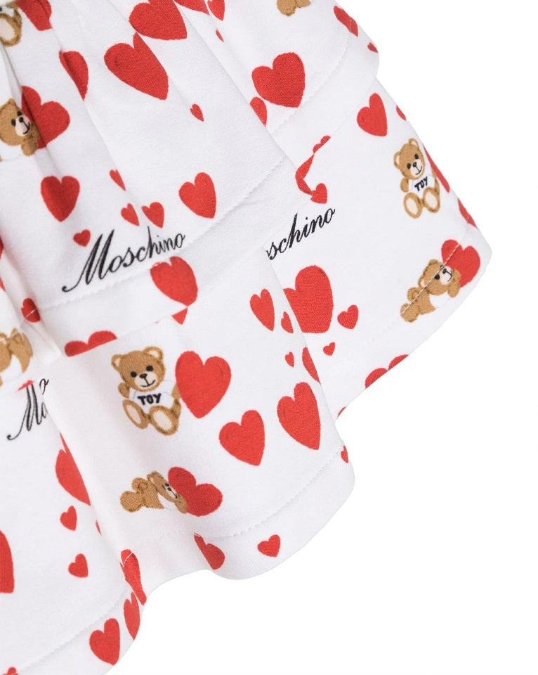 Baby Moschino Teddy with Hearts Skirt Set