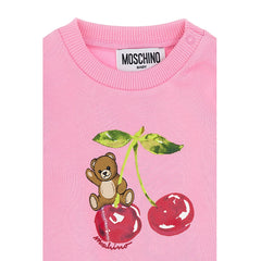 MOSCHINO Baby Girls Pink Sweatshirt