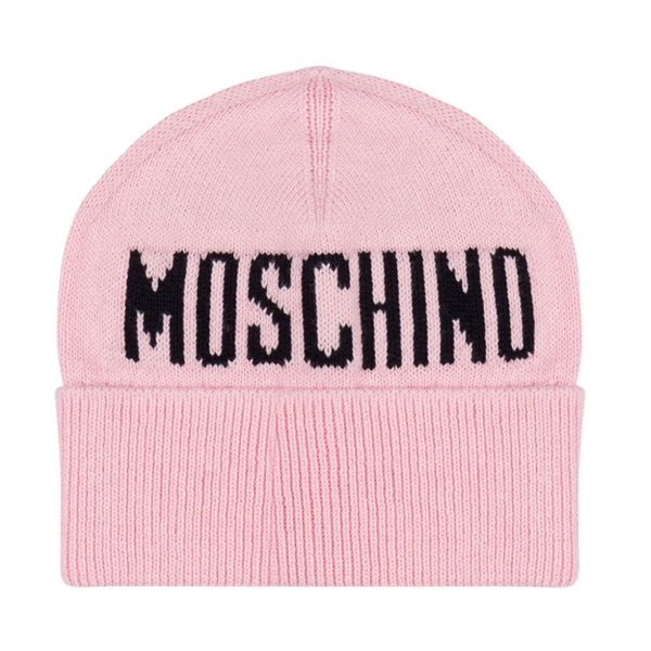 Moschino Kids Beanie Hat Pink