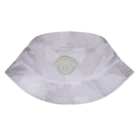 MITCH & Son Jnr Camo bucket hat with rubber logo badge. Light Grey
