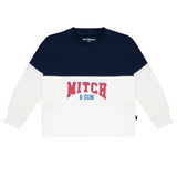 MITCH &amp; SON Snow White Drop shoulder crewneck sweatshirt