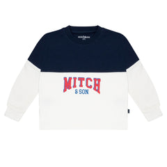 MITCH &amp; SON Snow White Drop shoulder crewneck sweatshirt