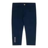 MITCH &amp; SON Dark Navy Twill trousers with embroidered logo on leg finished with rubber logo badge on pocket&nbsp;