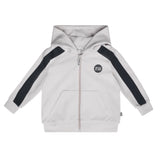 Calvin JNR Poly Zipper Tracksuit Stone Grey