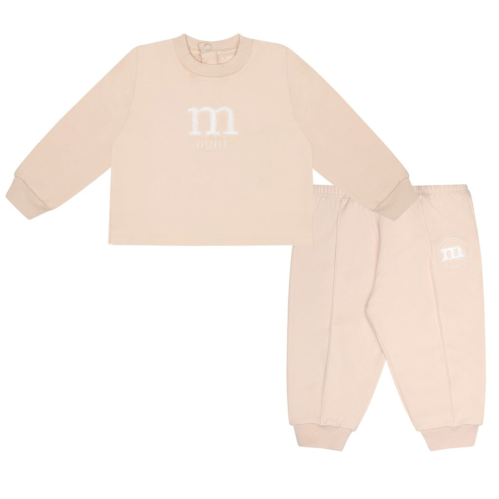 David Loopy Logo Tracksuit Beige