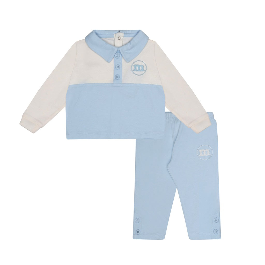 MITCH & SON 2 piece sky blue jersey polo set