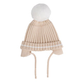 Dylan Knitted Pom Pom Hat Beige