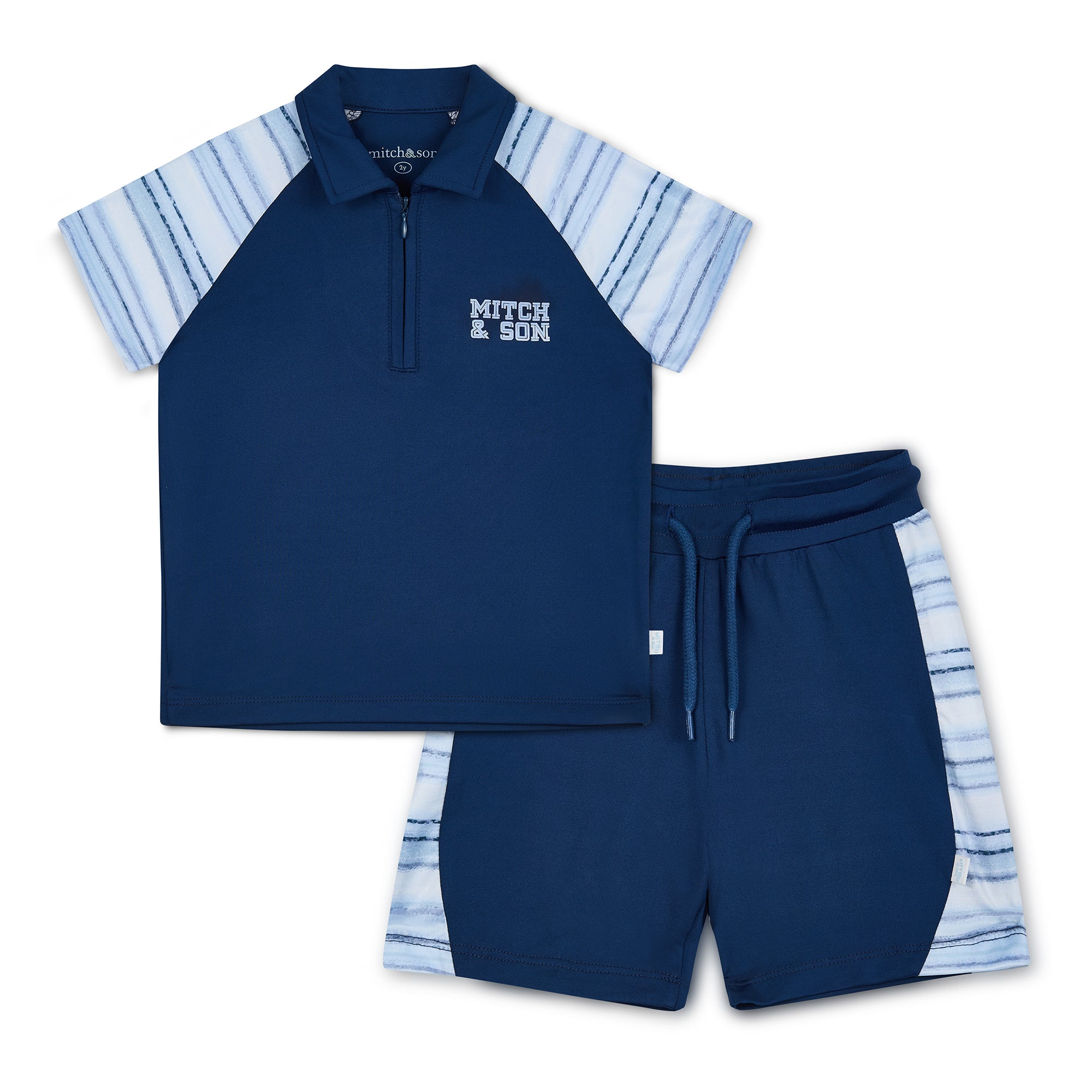 MITCH & SON FLYNN Poly Stripe Polo Set