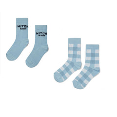 FRAINE 2 Pack Socks Sky Blue