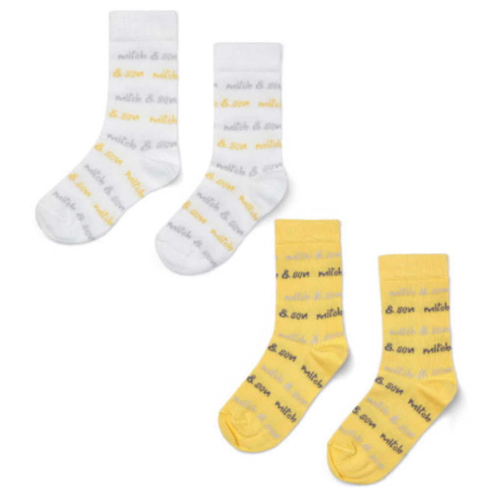 MITCH &amp; SON 2 Pack socks. Lemon Glo