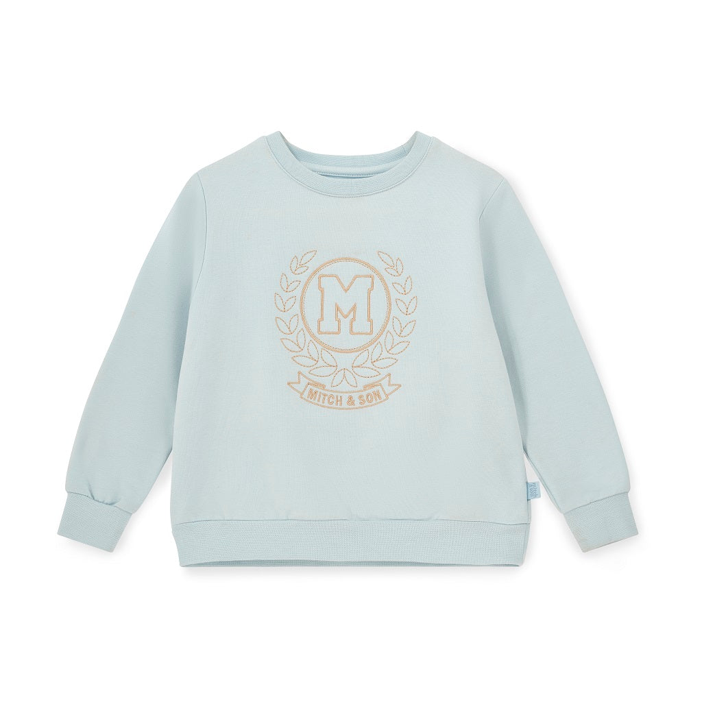 MITCH & SON Boys Crest Embroidery Crew Neck Tracksuit