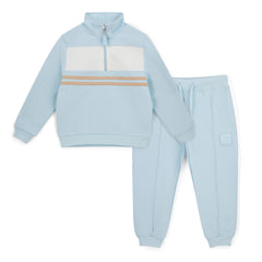 MITCH & SON Classic Collection. The Samson tracksuit features a sleek colour block design with a 1/4 zip top and coordinating joggers.