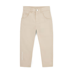 MITCH & SON Classic Collection. The Silas trousers feature a classic woven design with a button fastening and elasticated side tabs for a comfortable fit. Finished with side and back pockets and subtle logo detailing. Stone Beige