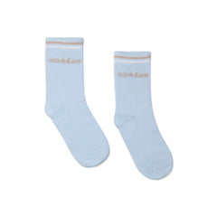 MITCH & SON The Stuart socks feature a soft stretch fit with contrast stripe detailing. Finished with logo branding for everyday comfort. Sky Blue