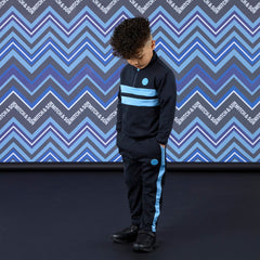 MITCH & SON Winter Chevron. The Walker tracksuit features a 1/4 zip top with a stripe design and coordinating joggers.