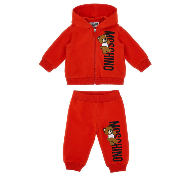 Baby Moschino Hooded Tracksuit Red