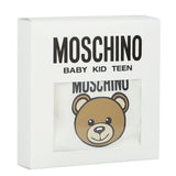 Baby Moschino Teddy Bear Logo Hat Bib Set