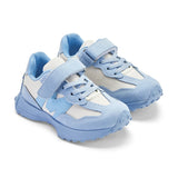 Mitch &amp; Son 514 trainers. Pale Blue Large M logo runner trainer featuring elasticated laces and velcro.