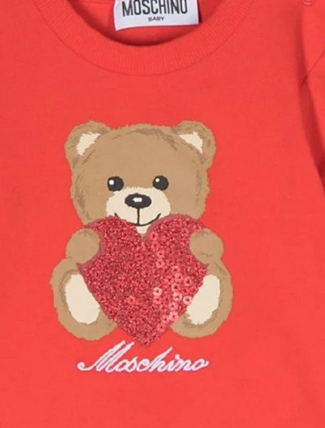 Baby Moschino Heart Teddy Bear Two Piece Set