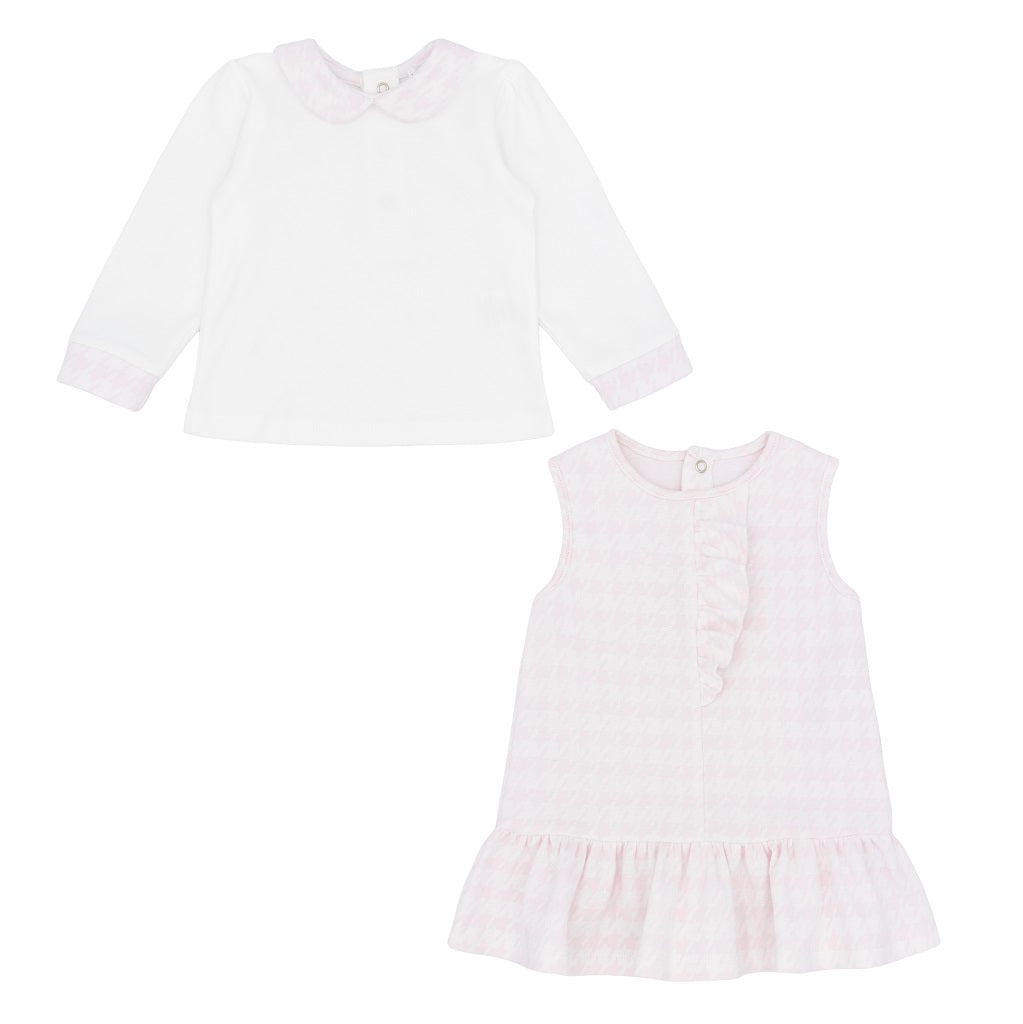 Pastels & Co Carrie the charming classic check pinafore in pink offers timeless elegance for baby girls.
