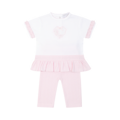 Pastels &amp; Co Hope Love Heart Legging Set in dreamy pale pink. Cute and cosy leggings that bring a bit of joy to your wardrobe.