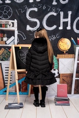 ADEE BECKY BTS Fur Hooded Jacket Black