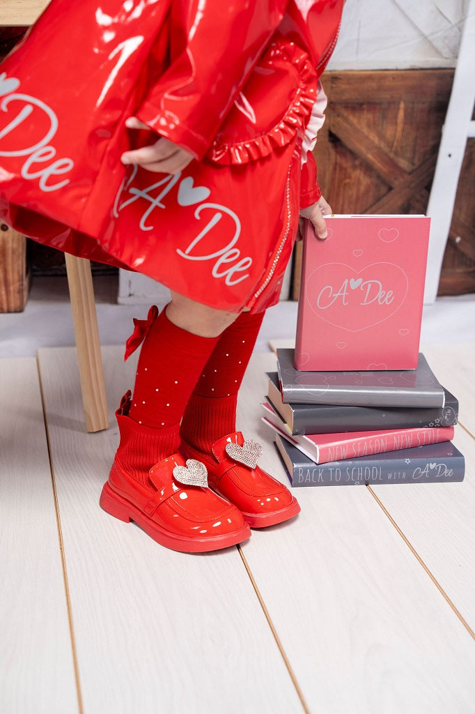 ADEE Mary Jane Sock Wellies Red