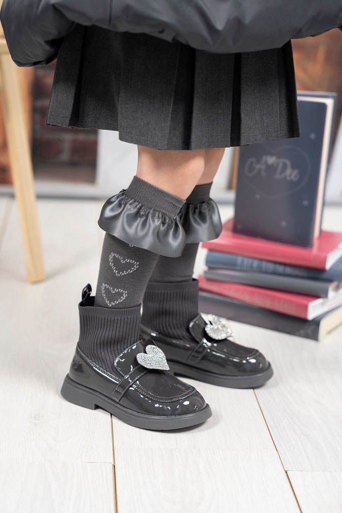 ADEE Mary Jane Sock Wellies Dark Grey