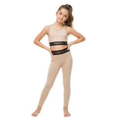 MICHAEL KORS Girls Jersey sports bra, metallic effect, elastic band at the bottom with "Michael Kors" logo. Matching sports leggings, elasticated waistband with "Michael Kors" metallic print.