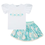 ADee Ocean Pearl Print Skirt Set