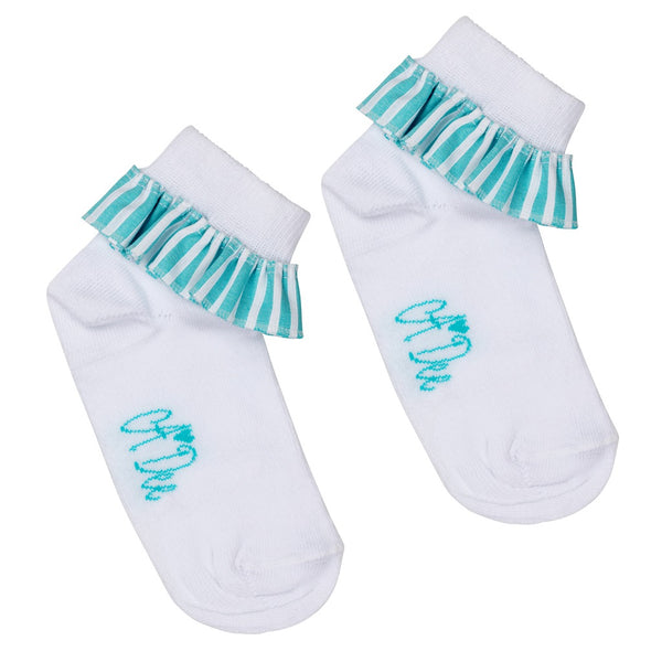 ADee Octavia Stripe Frill Ankle Socks