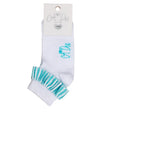 ADee Ocean Pearl Stripe Frill Ankle Socks