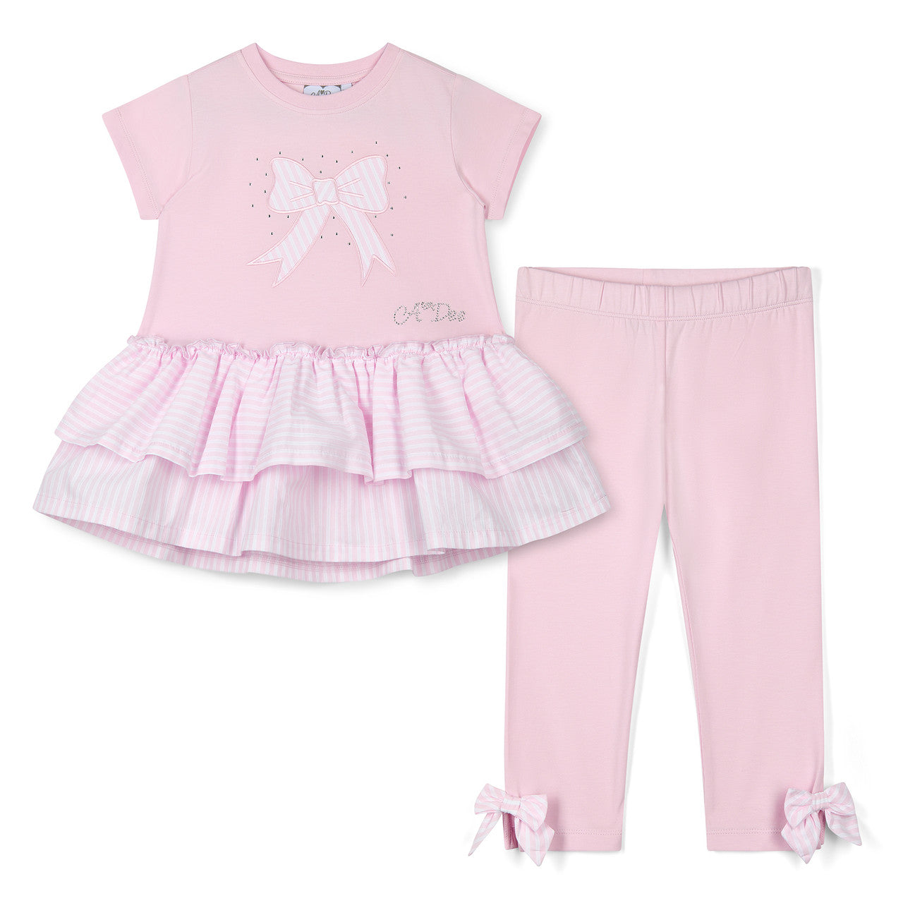 ADEE Cecelia Seersucker Frill Legging Set