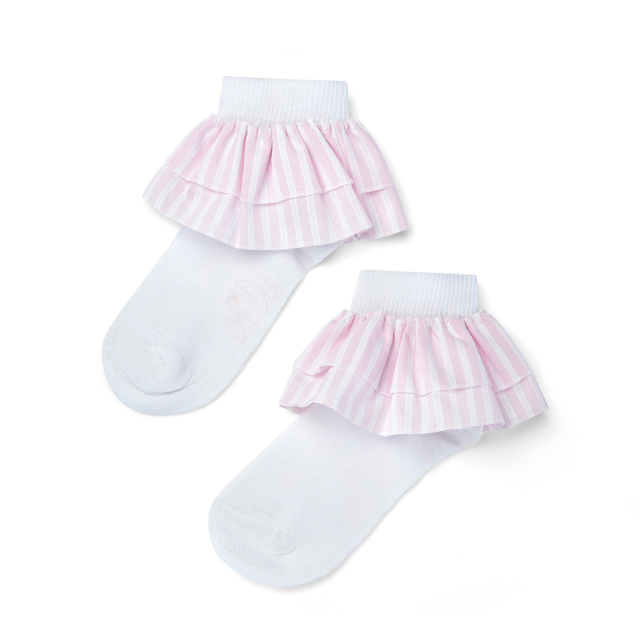 ADEE Capri Seersucker Frill Ankle Socks