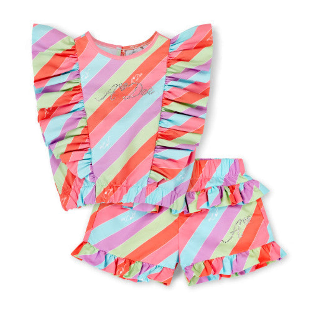 ADEE Effy Stripe Poly Short Set