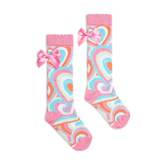 ADEE Elena Heart Print Knee High Socks