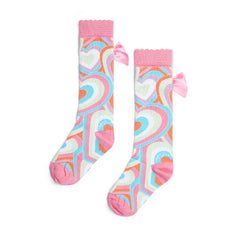 ADEE Elena Heart Print Knee High Socks