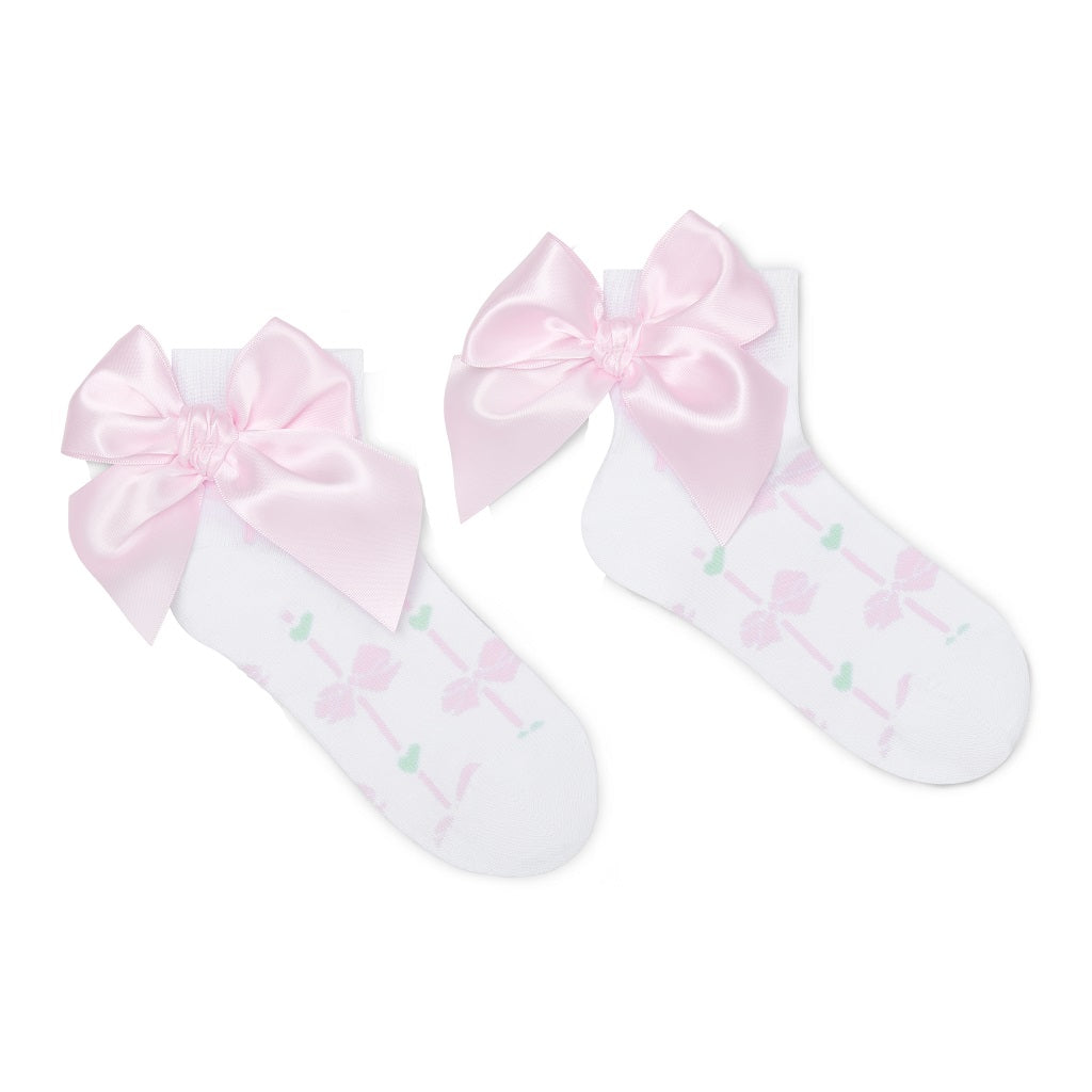 ADEE ROWAN Bows Stripes Ankle Socks