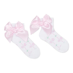 ADEE ROWAN Bows Stripes Ankle Socks
