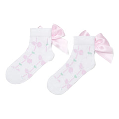 ADEE ROWAN Bows Stripes Ankle Socks