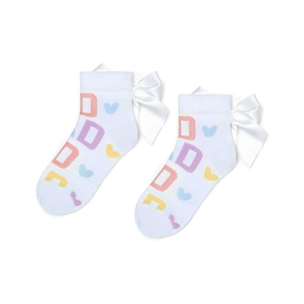 ADEE SASHA Initial Print Ankle Socks