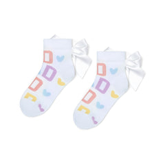 ADEE SASHA Initial Print Ankle Socks