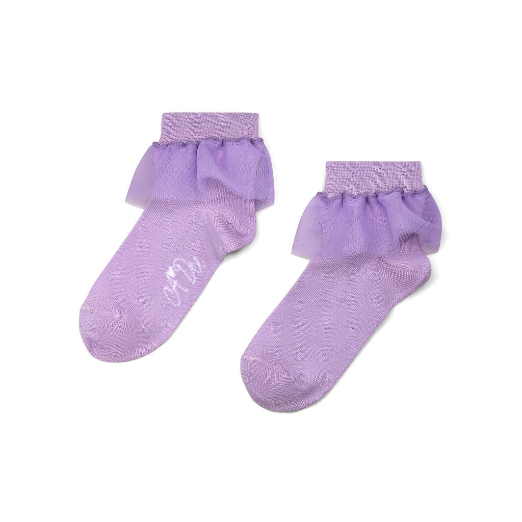 ADee Pastel Parlour Complete the look with the purple Samara ankle socks. Finished with tulle frills.&nbsp;Lilac Dreams