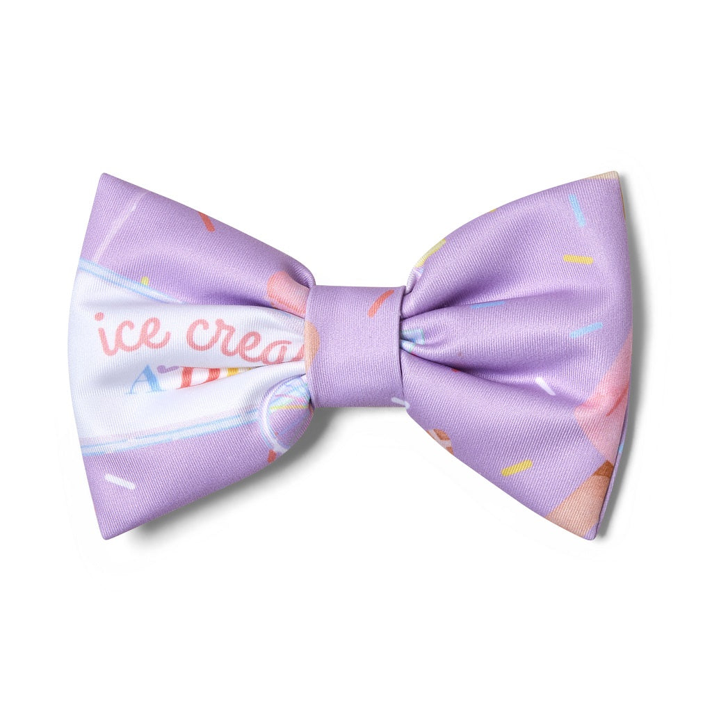 ADee Complete any Pastel Parlour outfit with the Solana hair clip, featuring an ice cream print bow on a silver clip fastening.&nbsp;Lilac Dreams