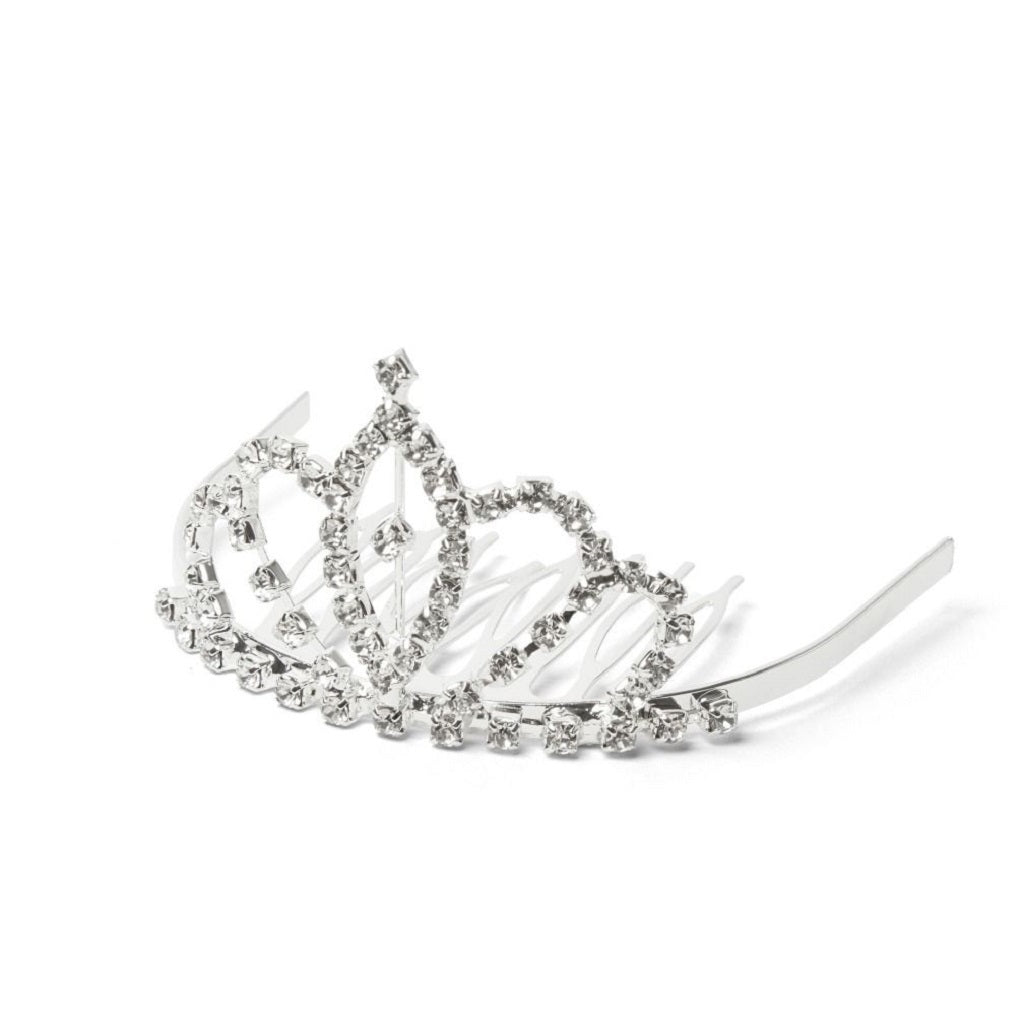 Silver Diamante Tiara Comb